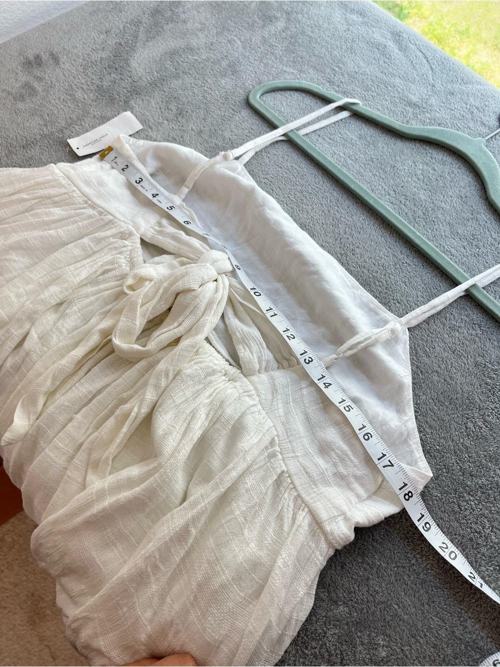 American Eagle Outfitters NWT White Baby Doll Dress size Large - Picture 7 of 11